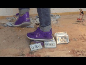 Audio Tapes Under Buffalo Sneakers