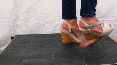 Shoejob With Beige Wedges