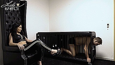 Isolation Cell Submissive Slave Lost His Freedom