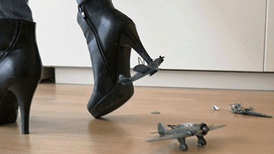 His Beloved Toy Planes Under My Heels