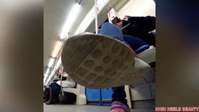 Brunette In Pink Sneaker