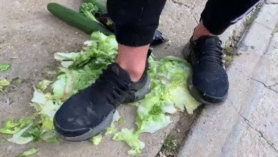 Sneakergirly – Celia Crushing Some Vegetables